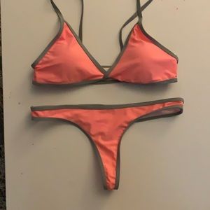 Coral swim suit